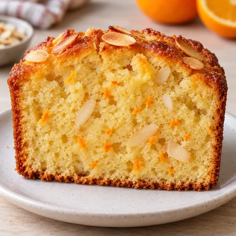 Botercake — sinaasappel, amandelen