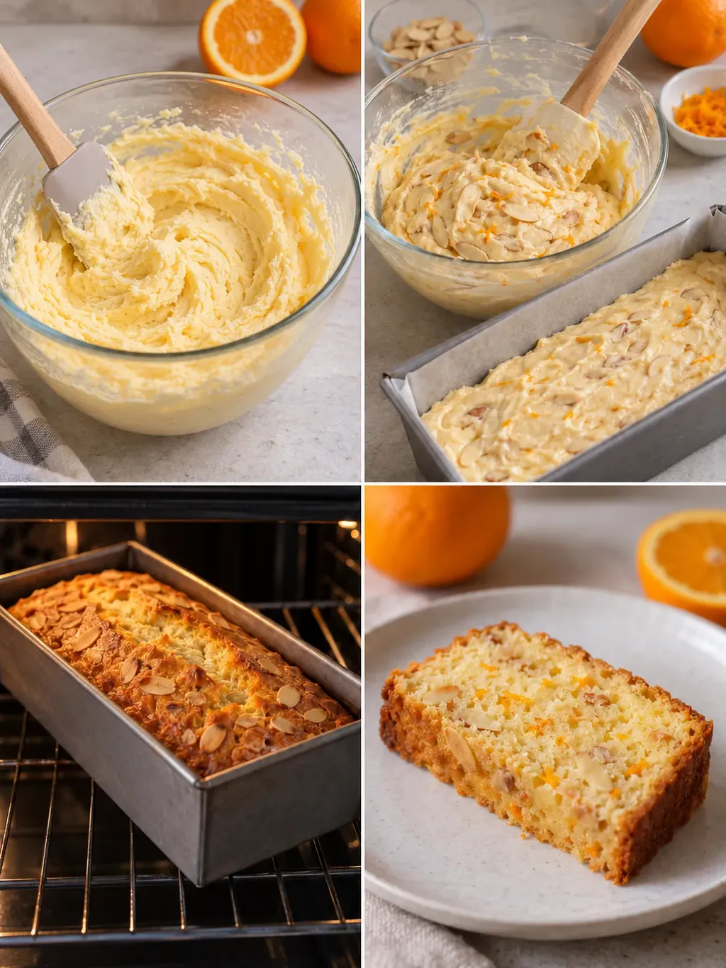 Botercake — sinaasappel, amandelen