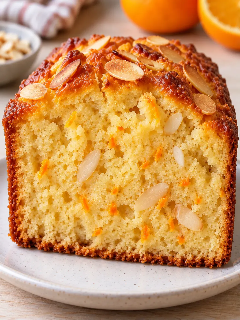 Botercake — sinaasappel, amandelen