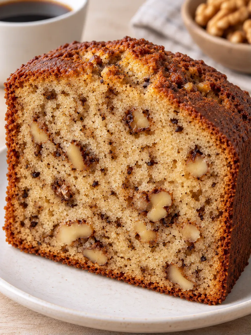 Botercake — koffie, walnoten