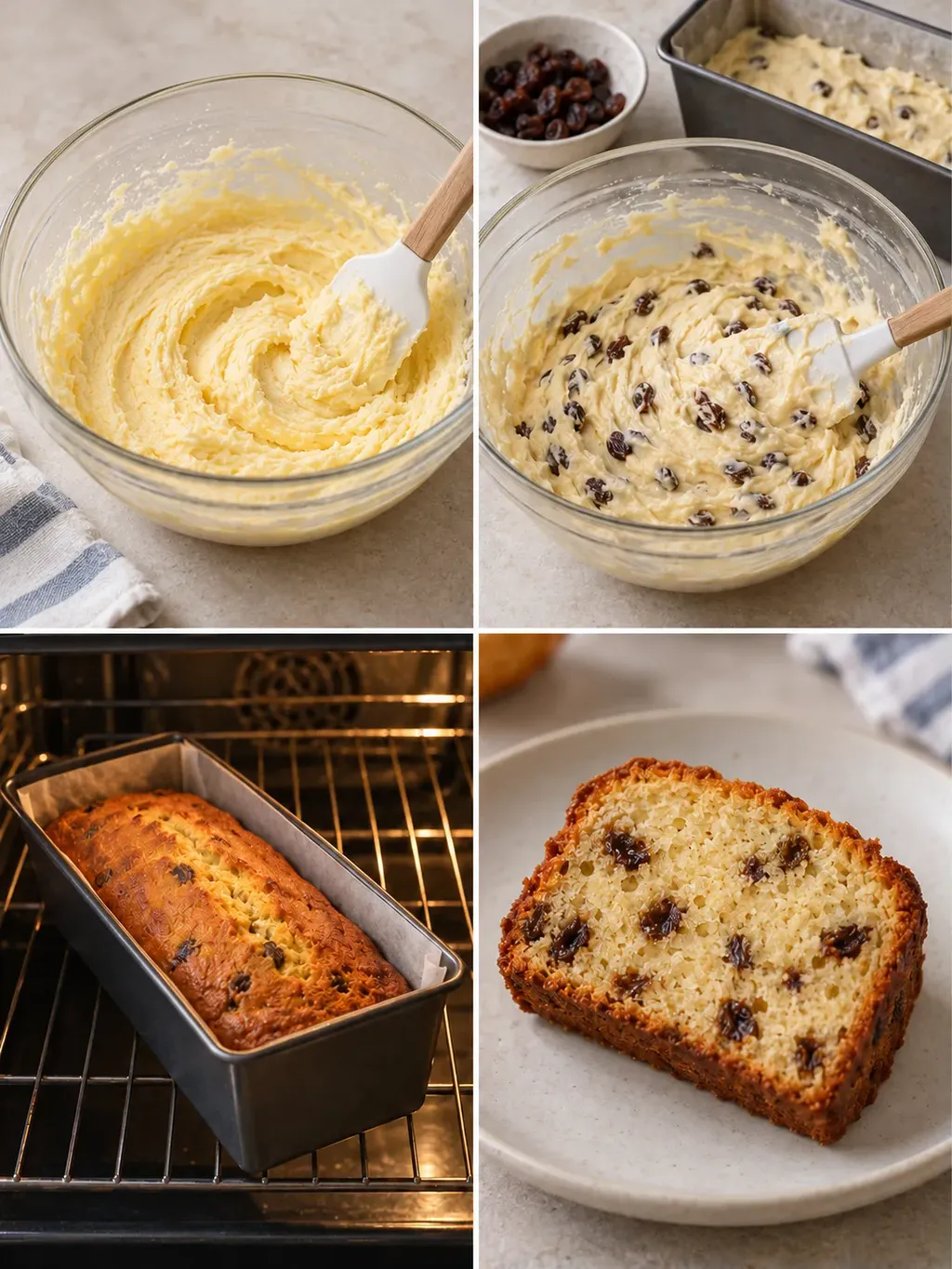 Botercake — rozijnen, vanille