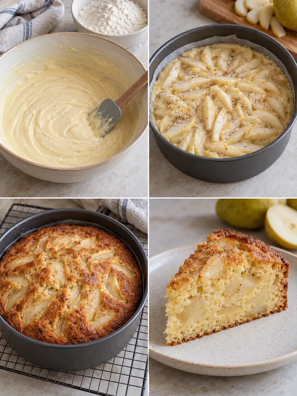 Yoghurtcake — peer, kardemom