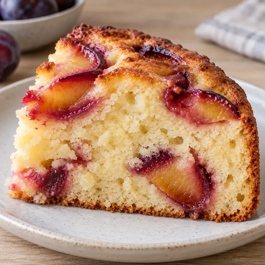 Yoghurtcake — pruim, vanille