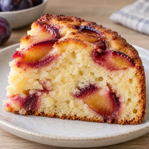 Yoghurtcake — pruim, vanille