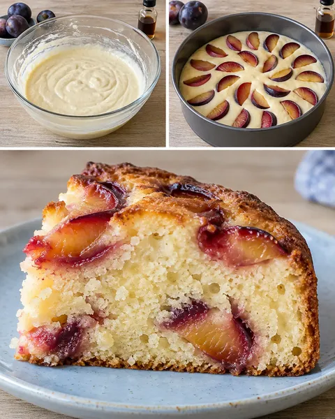 Yoghurtcake — pruim, vanille
