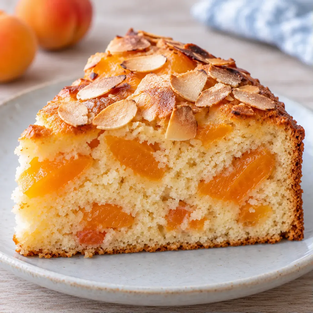 Yoghurtcake — abrikoos, amandelen