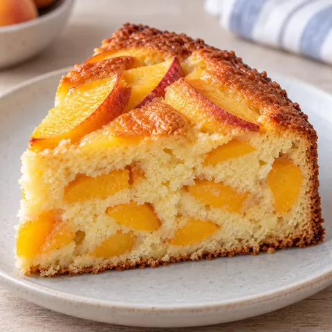 Yoghurtcake — perzik, vanille