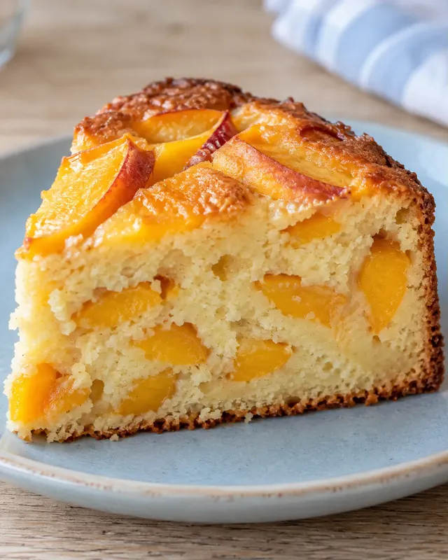 Yoghurtcake — perzik, vanille