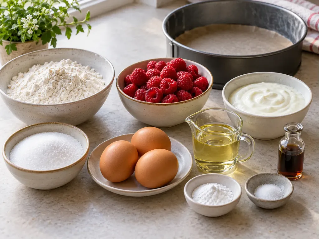 grote eieren, kristalsuiker, volle naturel yoghurt, neutrale zonnebloemolie