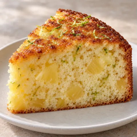 Yoghurtcake — ananas, limoen