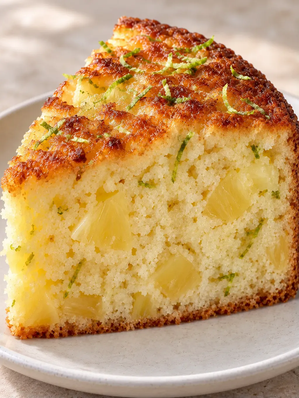 Yoghurtcake — ananas, limoen