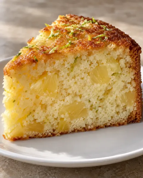 Yoghurtcake — ananas, limoen