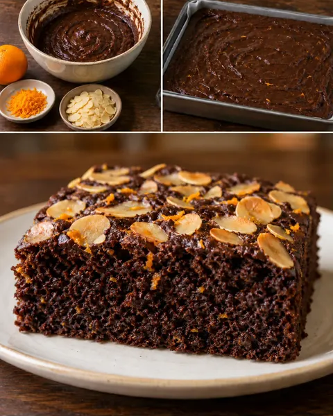 Cacaocake — sinaasappel, amandelen