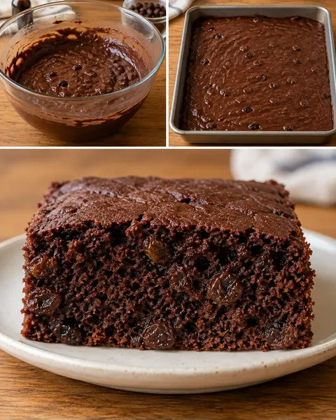 Cacaocake — rozijnen, vanille
