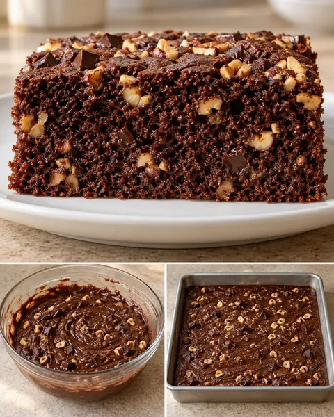 Cacaocake — pure chocolade, hazelnoten