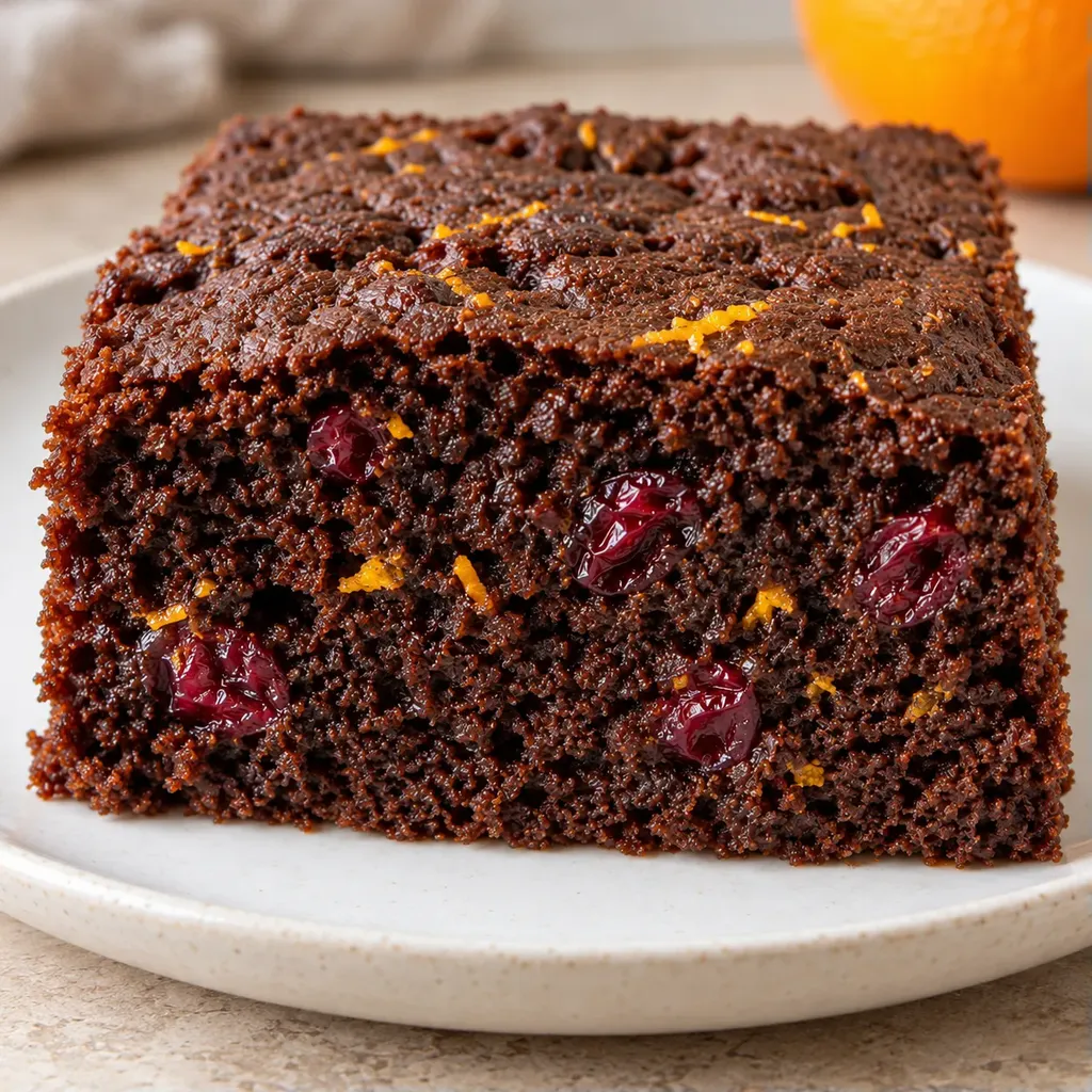 Cacaocake — cranberry’s, sinaasappel