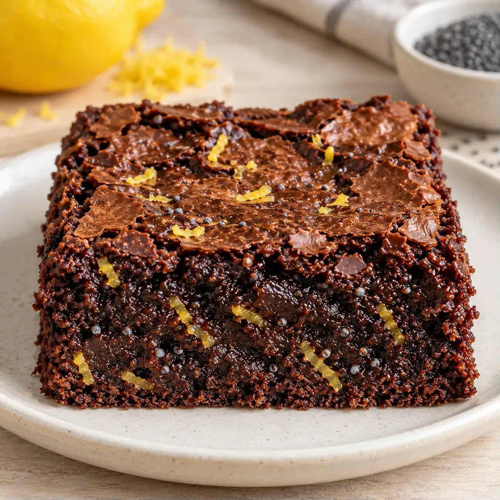 Brownie — citroen, maanzaad