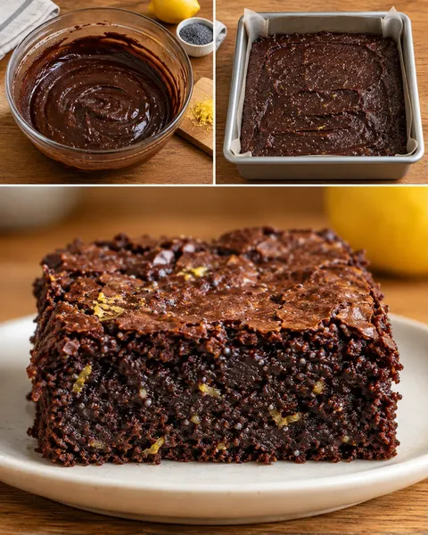 Brownie — citroen, maanzaad