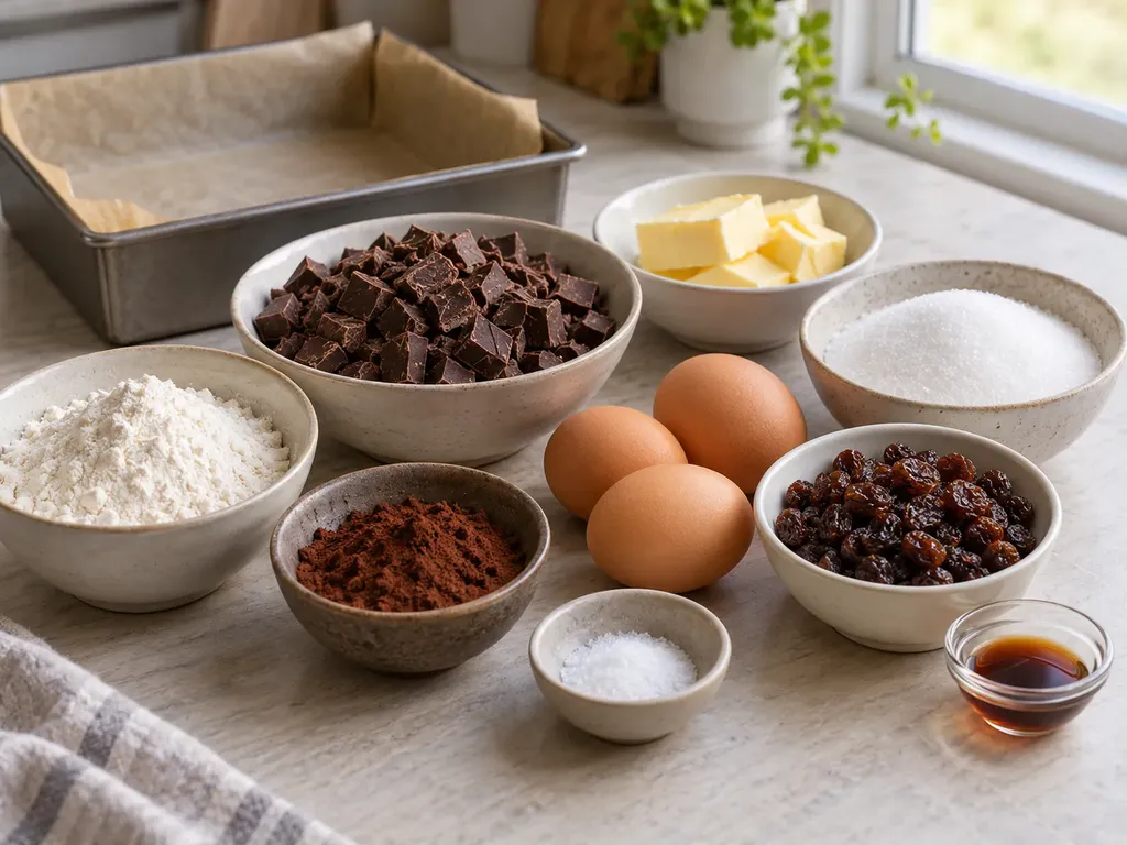 pure chocolade, gehakt, ongezouten boter, zacht, kristalsuiker, grote eieren