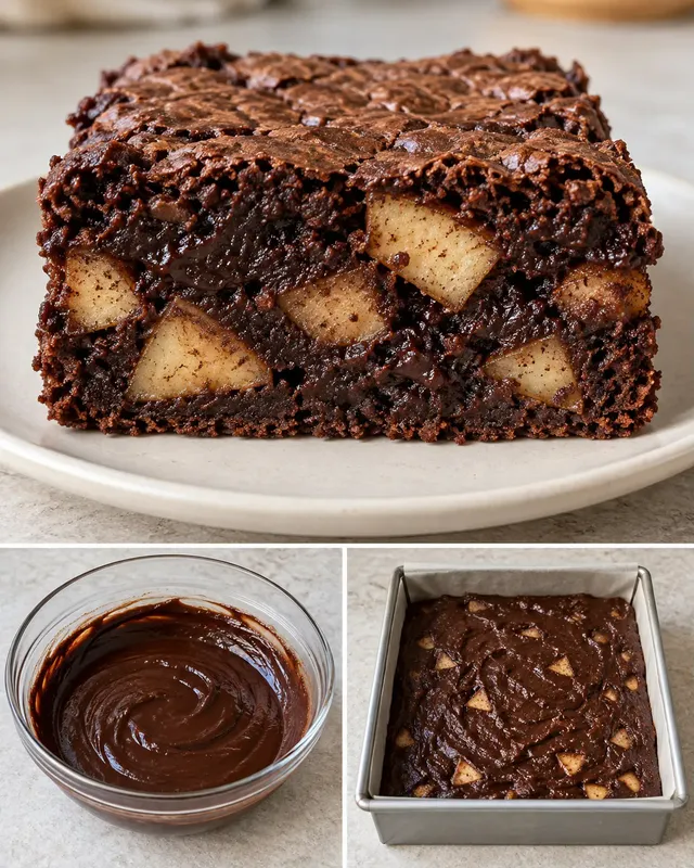 Brownie — appel, kaneel
