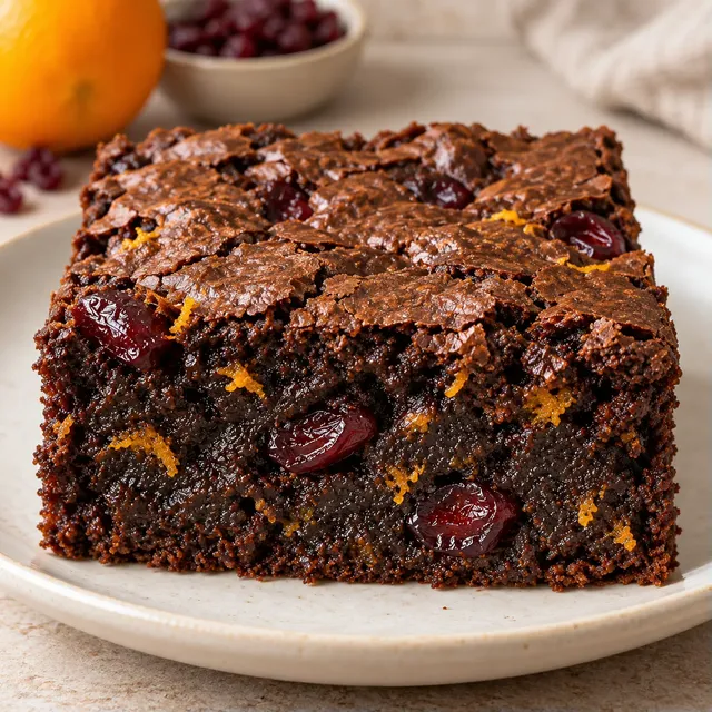 Brownie — cranberry’s, sinaasappel