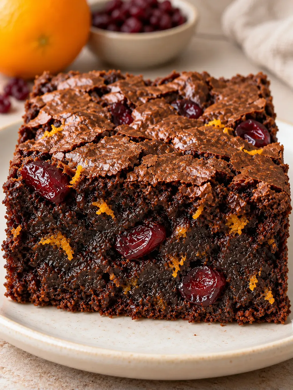 Brownie — cranberry’s, sinaasappel