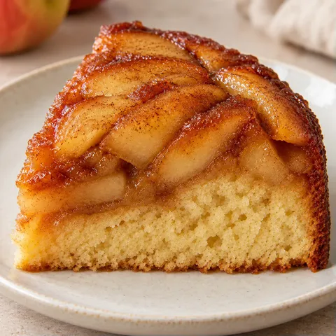 Omgekeerde fruitcake — appel, kaneel