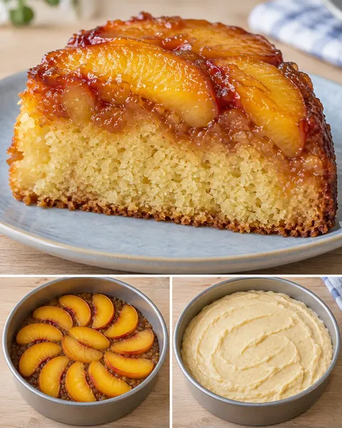 Omgekeerde fruitcake — perzik, vanille