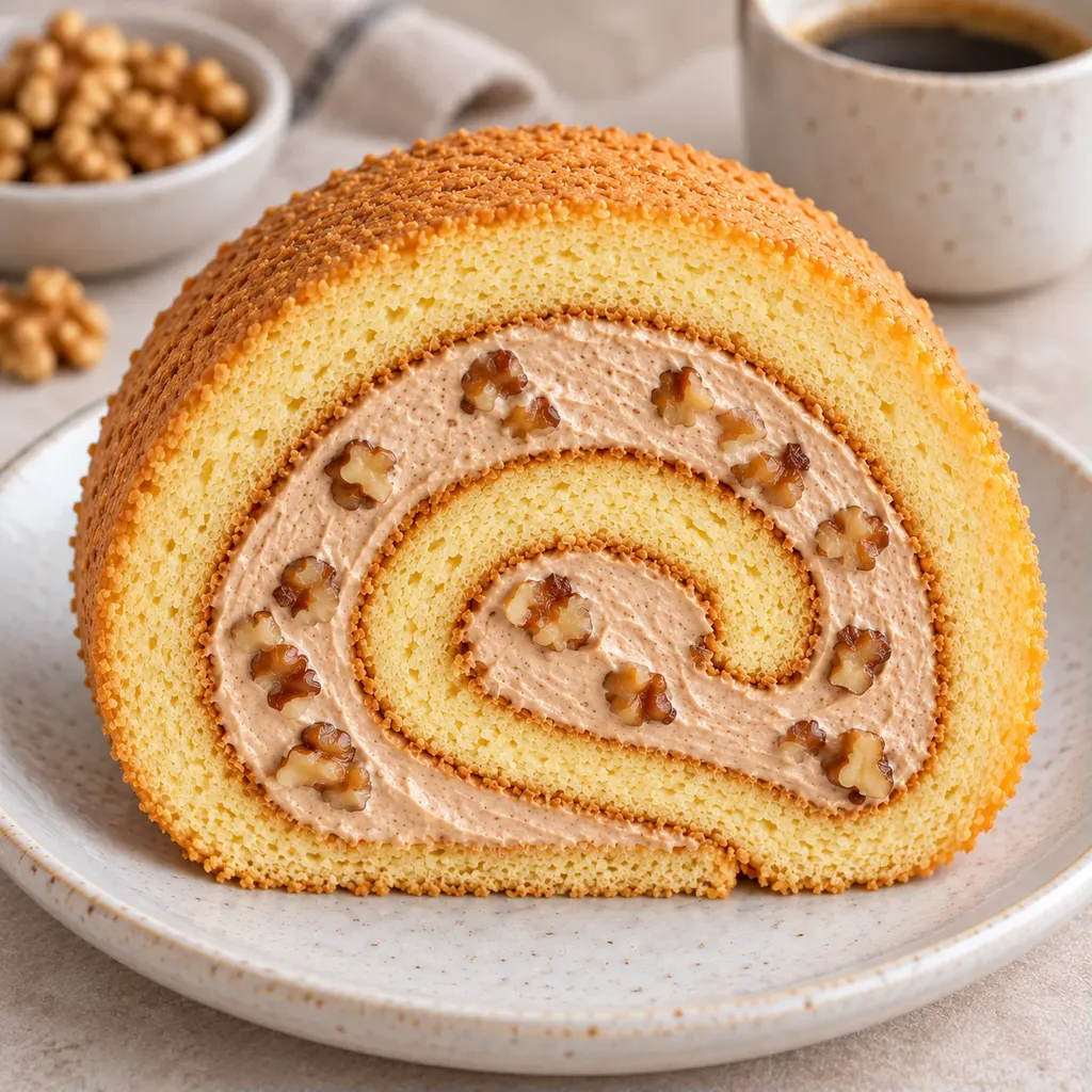 Biscuitrol — koffie, walnoten
