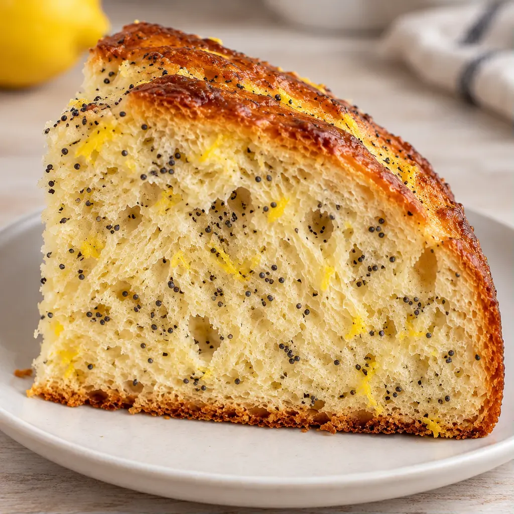 Zoete gistcake — citroen, maanzaad