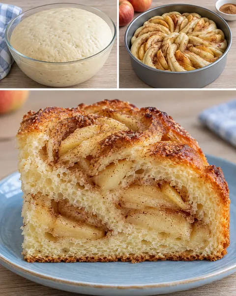 Zoete gistcake — appel, kaneel