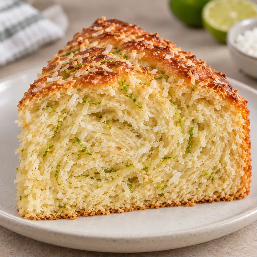 Zoete gistcake — kokos, limoen