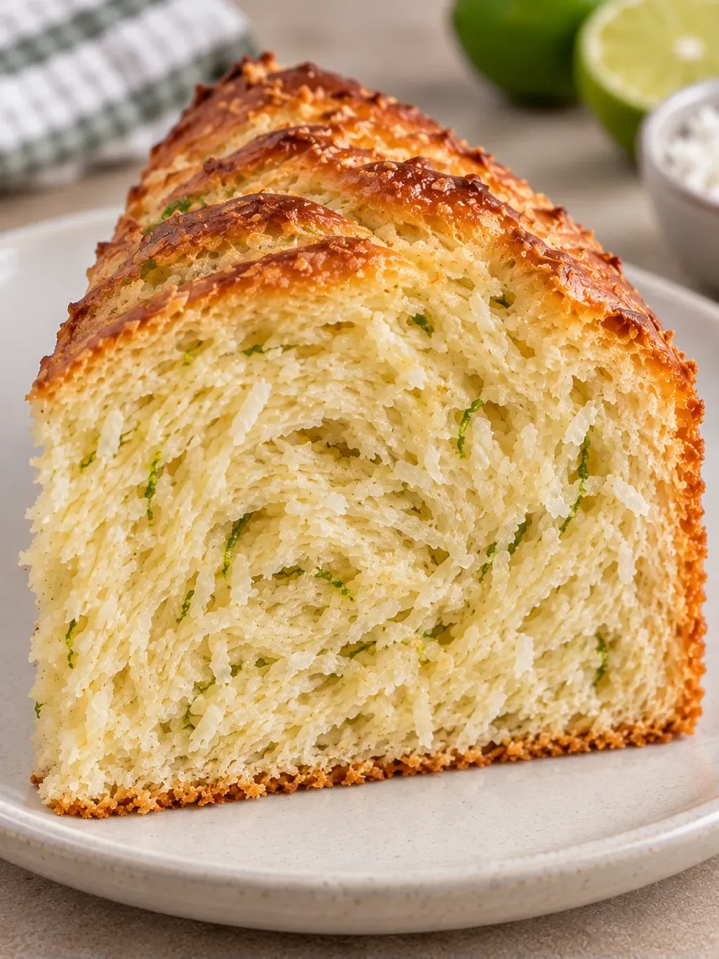 Zoete gistcake — kokos, limoen