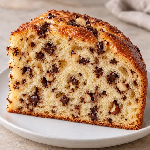 Zoete gistcake — pure chocolade, hazelnoten