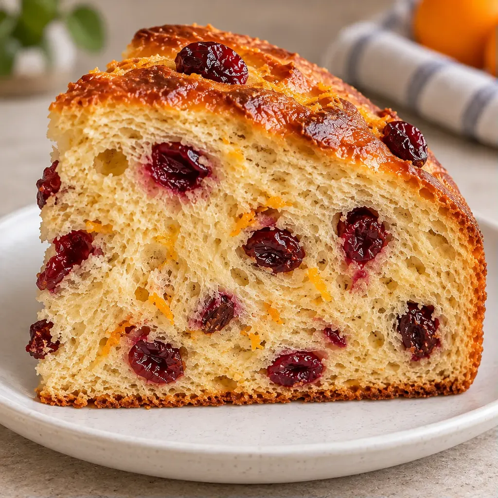 Zoete gistcake — cranberry’s, sinaasappel
