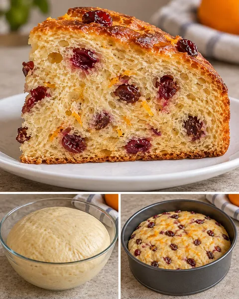 Zoete gistcake — cranberry’s, sinaasappel