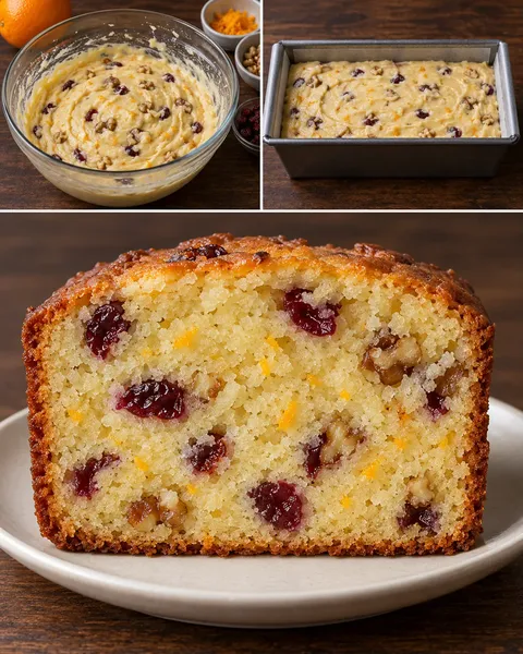 Botercake — cranberry’s, sinaasappel, walnoten