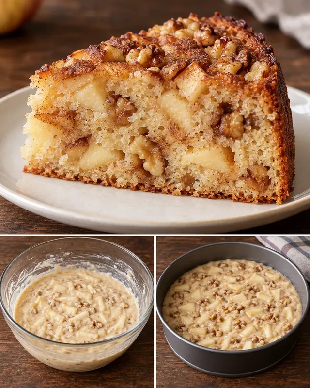 Yoghurtcake — appel, kaneel, walnoten