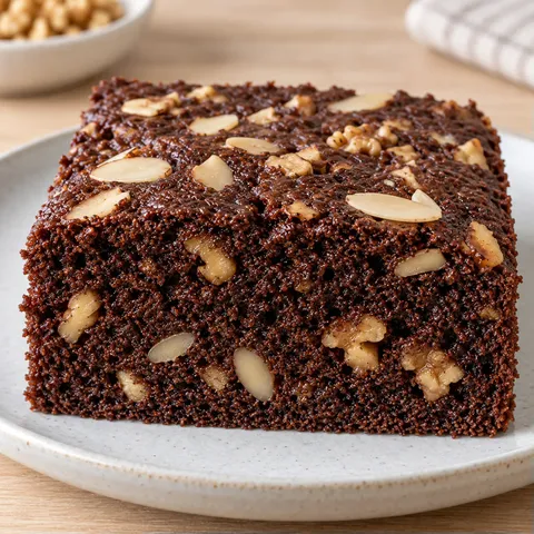 Cacaocake — koffie, walnoten, amandelen