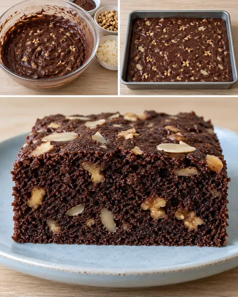 Cacaocake — koffie, walnoten, amandelen