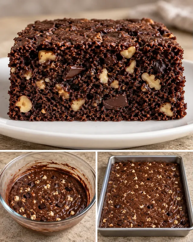 Cacaocake — pure chocolade, hazelnoten, walnoten