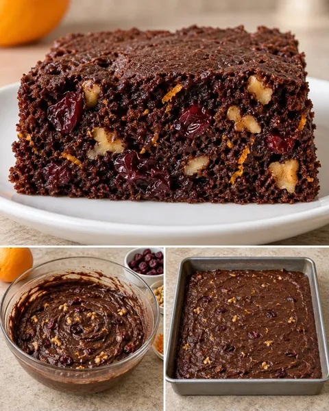 Cacaocake — cranberry’s, sinaasappel, walnoten