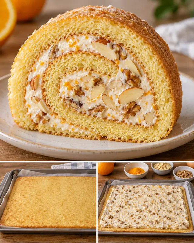 Biscuitrol — sinaasappel, amandelen, walnoten
