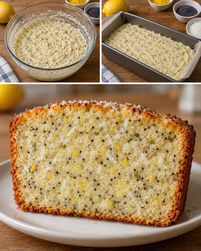 Botercake — citroen, maanzaad, kokos