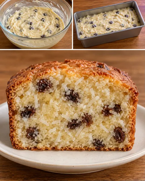 Botercake — rozijnen, vanille, kokos