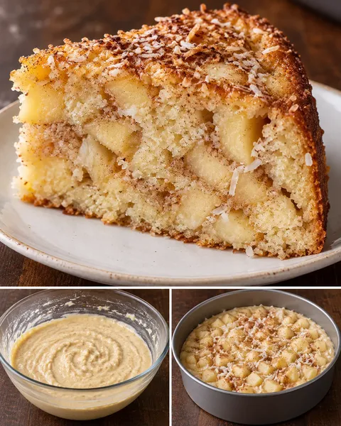 Yoghurtcake — appel, kaneel, kokos
