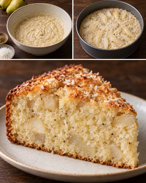 Yoghurtcake — peer, kardemom, kokos
