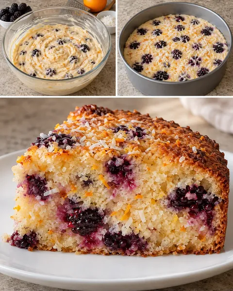 Yoghurtcake — braam, sinaasappel, kokos
