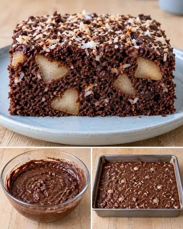 Cacaocake — peer, kardemom, kokos