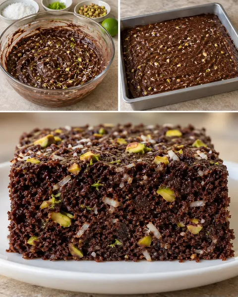 Cacaocake — kokos, limoen, pistachenoten
